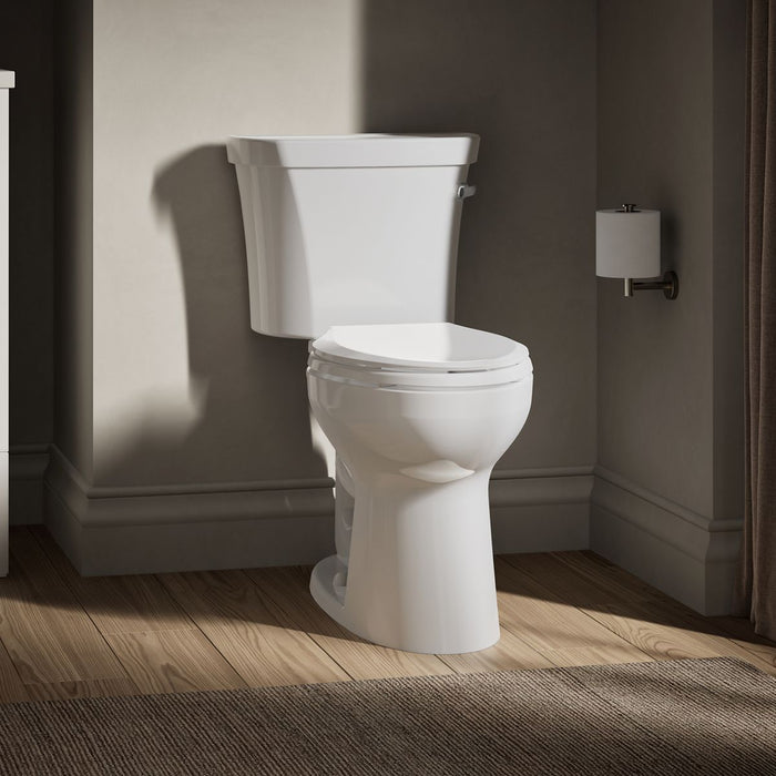 KOHLER Highline Comfort Height Two-Piece Elongated 1.28 GPF Toilet in White (K-43999-RA-0) - White