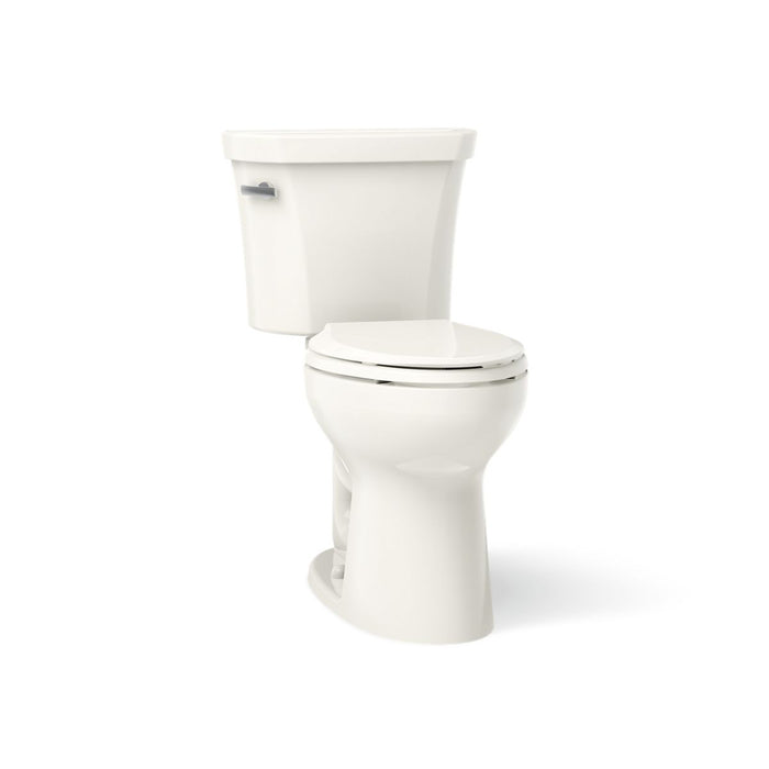 KOHLER Highline Comfort Height Two-Piece Elongated 1.28 GPF Toilet in White (K-43999-U-0) - Biscuit