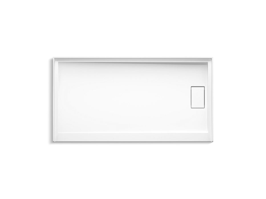 KOHLER K-44150 Stoneridge 60" x 32" alcove shower base, right drain, honed white - view 2