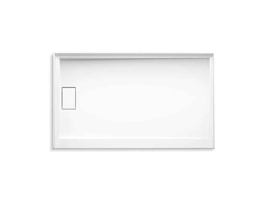 KOHLER K-44153 Stoneridge 60" x 36" alcove shower base, left drain, honed white - view 2