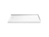 KOHLER K-44158 Stoneridge 66" x 34" alcove shower base, left drain, honed white