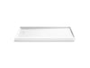 KOHLER K-44161 Stoneridge 72" x 34" alcove shower base, left drain, honed white