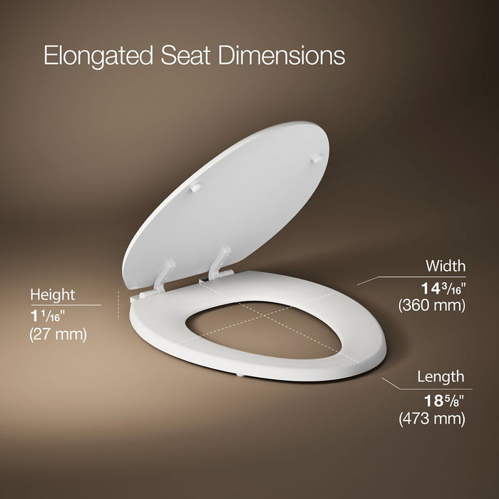 KOHLER K-4647 Stonewood Elongated toilet seat