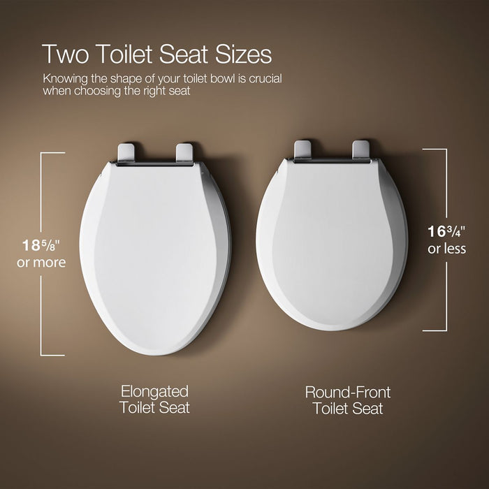 KOHLER K-4662 Lustra Quick-Release round-front toilet seat