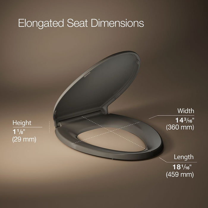KOHLER K-4733-RL Glenbury ReadyLatch Quiet-Close elongated toilet seat