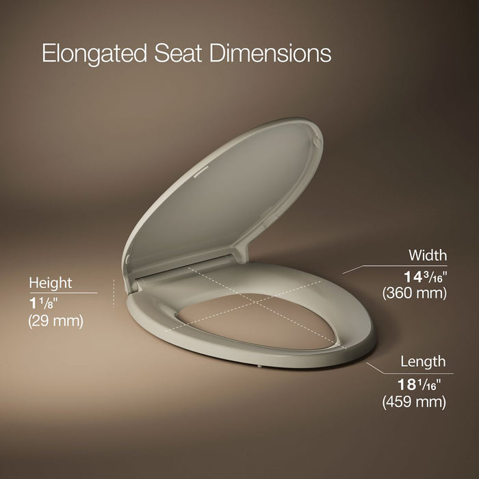 KOHLER K-4733-RL Glenbury ReadyLatch Quiet-Close elongated toilet seat