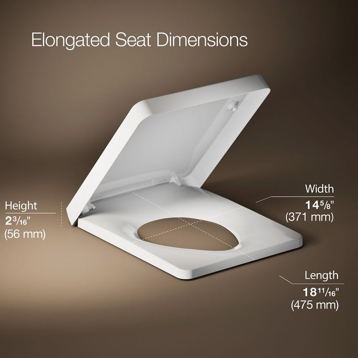 KOHLER K-4777-0 Rêve K-4777 Rãªve Elongated Closed-front Toilet Seat, white - view 5