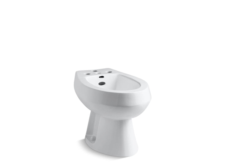 KOHLER K-4854 San Tropez Vertical spray bidet with 4 faucet holes, white