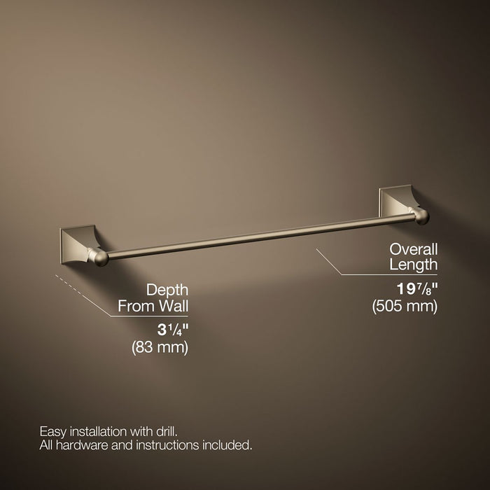 KOHLER K-485 Memoirs 18" towel bar, vibrant brushed bronze - view 2