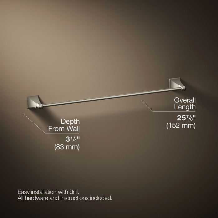KOHLER K-486 Memoirs 24" towel bar, vibrant brushed nickel - view 4