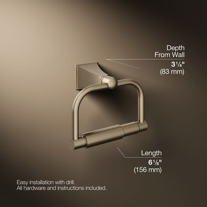 KOHLER K-490 Memoirs Toilet paper holder, vibrant brushed bronze - view 4