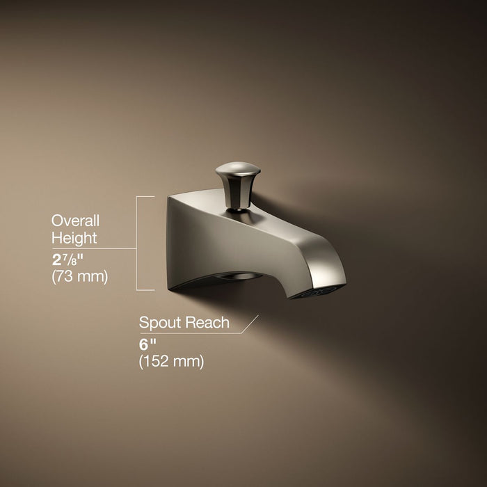 KOHLER K-496 Memoirs Wall-mount bath spout with diverter