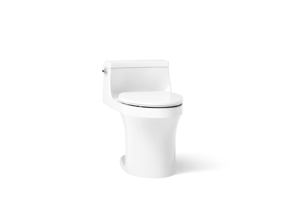 KOHLER K-5172-HC San Souci Hidden cord one-piece compact elongated toilet with concealed trapway, 1.28 gpf toilet, white