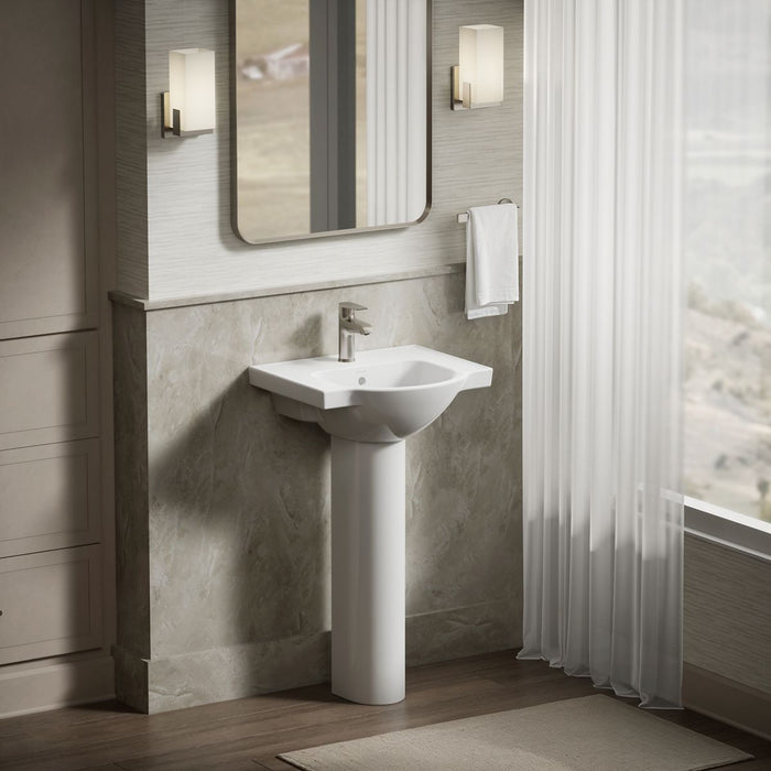 KOHLER K-5247-1 Veer 21" rectangular pedestal bathroom sink