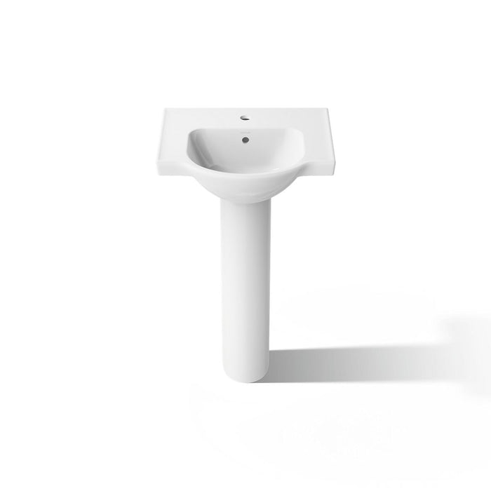 angled front view, not straight-on, 1-point perspective