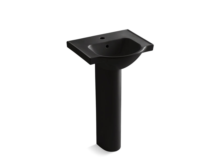 KOHLER K-5265-1 Veer 21" Rectangular Pedestal Bathroom Sink