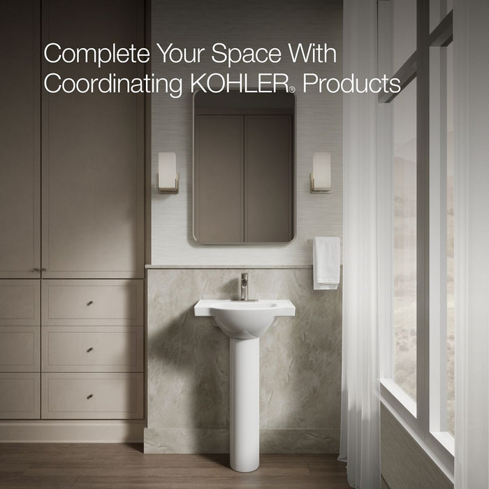 KOHLER K-5265-4 Veer 21" rectangular pedestal bathroom sink