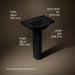 3/4 view of product with dimensions
