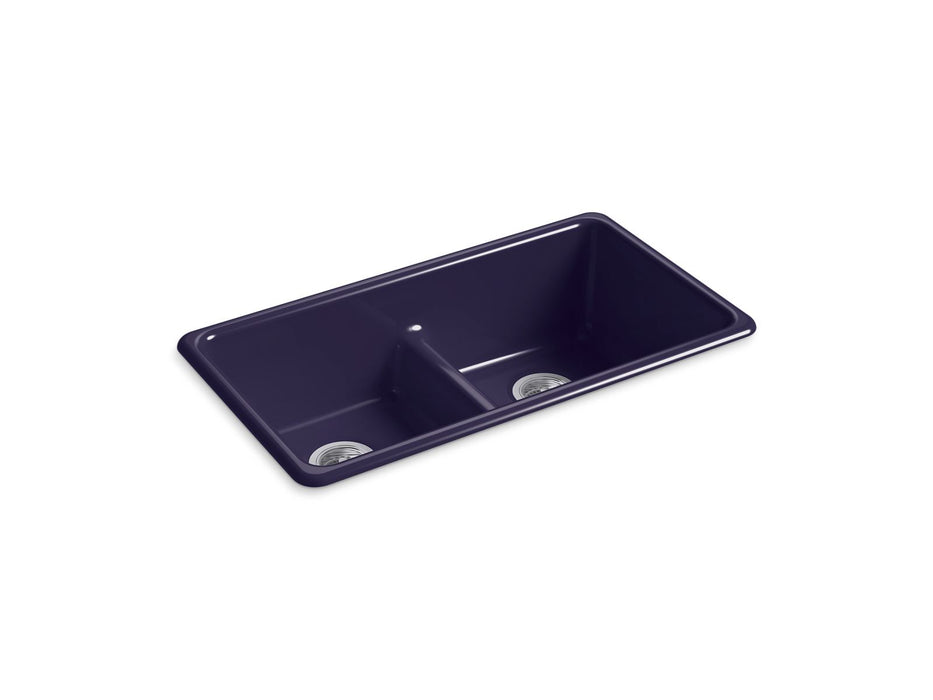 KOHLER K-5312 Iron/Tones Smart Divide 33" top-/undermount double-bowl kitchen sink