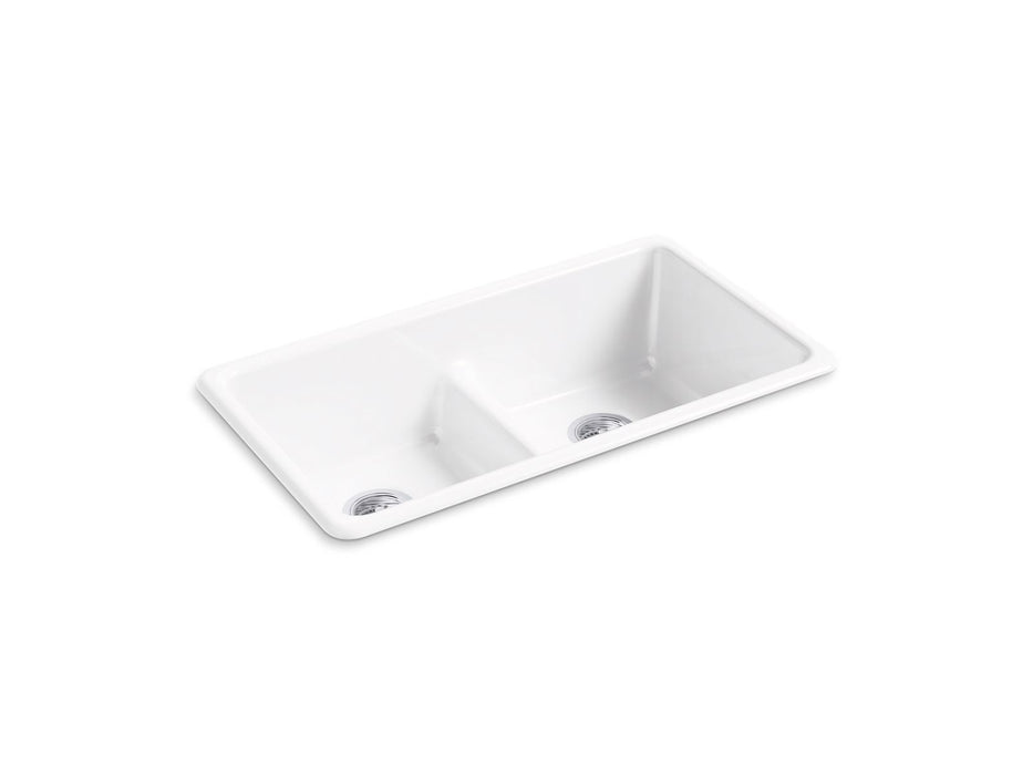 KOHLER K-5312 Iron/Tones Smart Divide 33" top-/undermount double-bowl kitchen sink