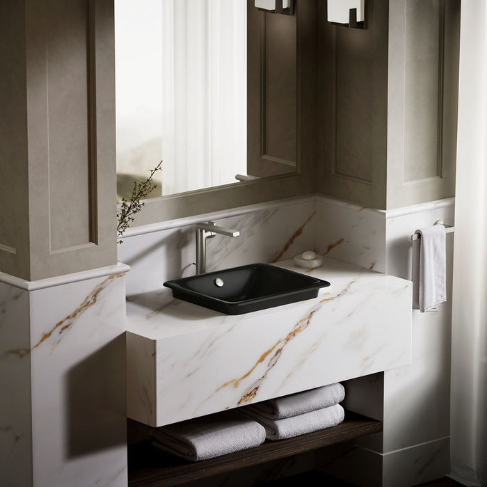 KOHLER K-5400-P5 Iron Plains 18-1/2" rectangular vessel bathroom sink