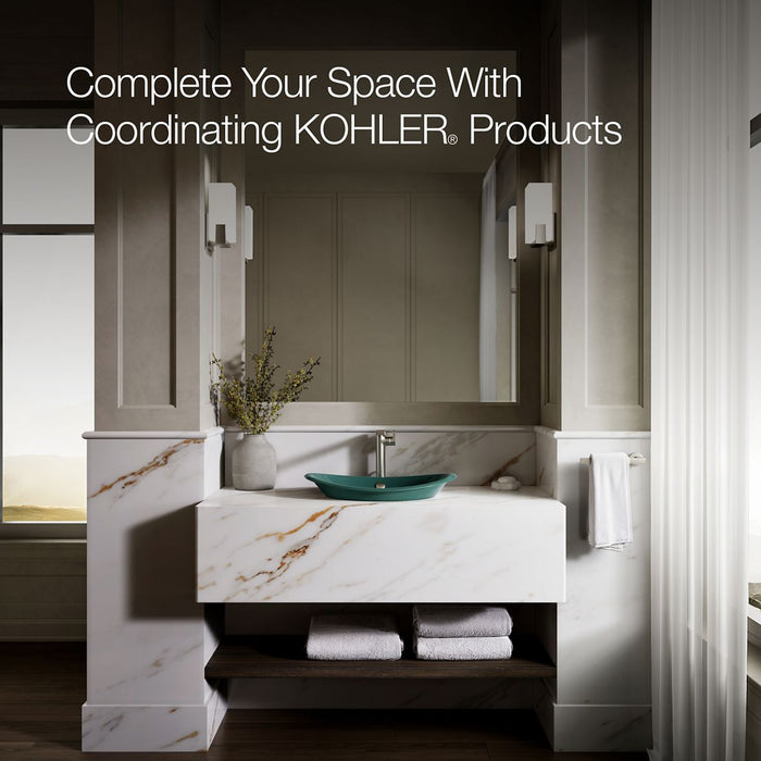 KOHLER K-5403-PAT Iron Plains 20-3/4" oval vessel bathroom sink, teal exterior with teal interior - view 4