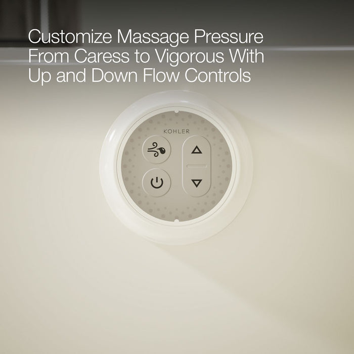 KOHLER K-5714-GHW Underscore 59-3/4" x 35-3/4" drop-in Heated BubbleMassage air bath with Bask heated surface