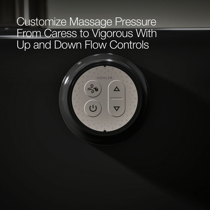 KOHLER K-5714-GHW Underscore 59-3/4" x 35-3/4" drop-in Heated BubbleMassage air bath with Bask heated surface
