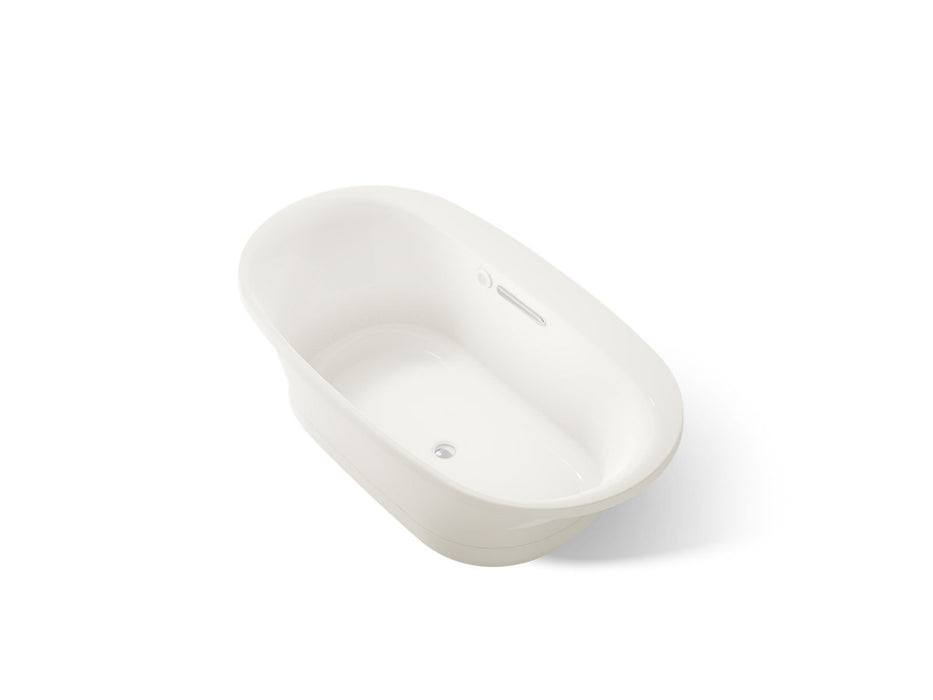 KOHLER K-5716-GHW Underscore 66" x 36" drop-in Heated BubbleMassage air bath with Bask heated surface
