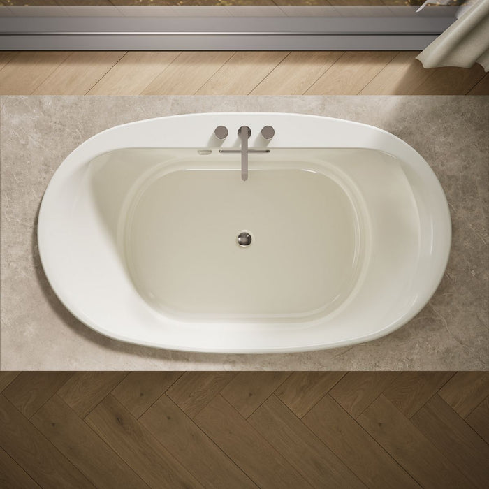 KOHLER K-5718-GHW Underscore 71-1/2" x 41-1/2" drop-in Heated BubbleMassage air bath with Bask heated surface