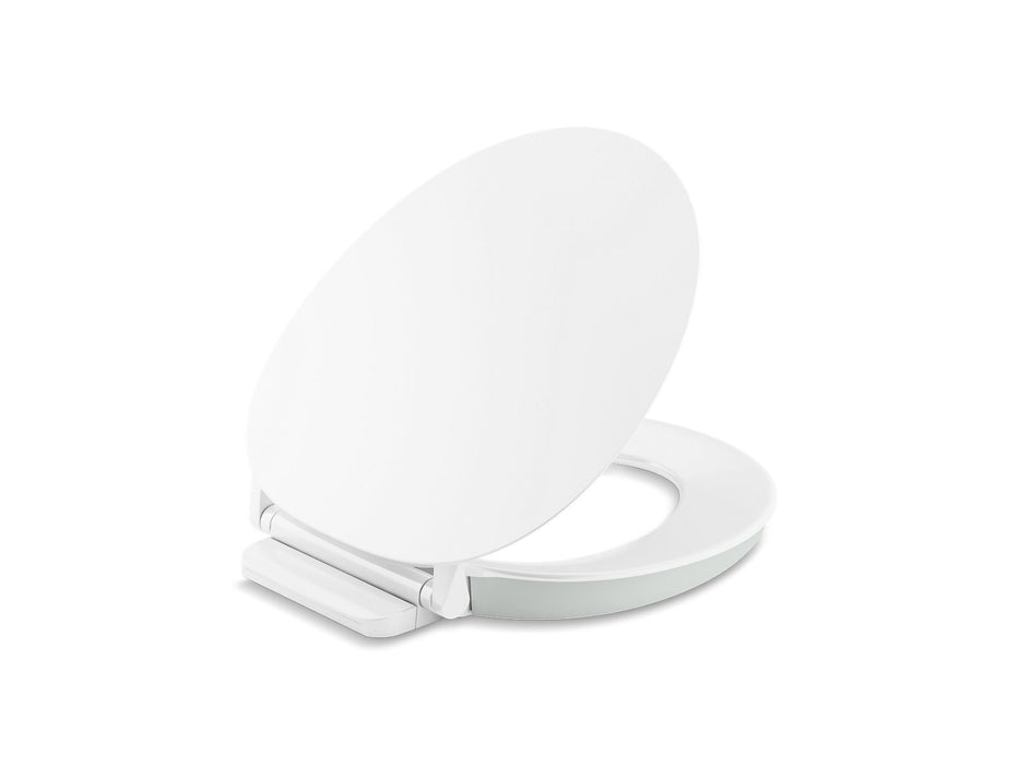 KOHLER K-57778-GCF Cymbal ReadyLatch Quiet-Close round-front toilet seat, white