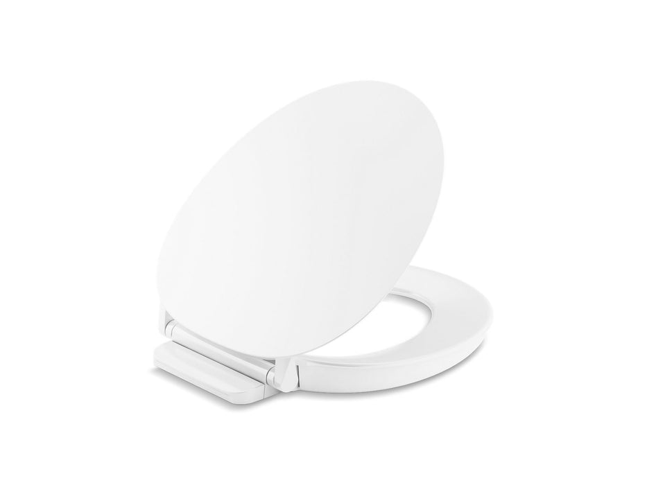 KOHLER K-57778-WCF Cymbal ReadyLatch Quiet-Close round-front toilet seat, white