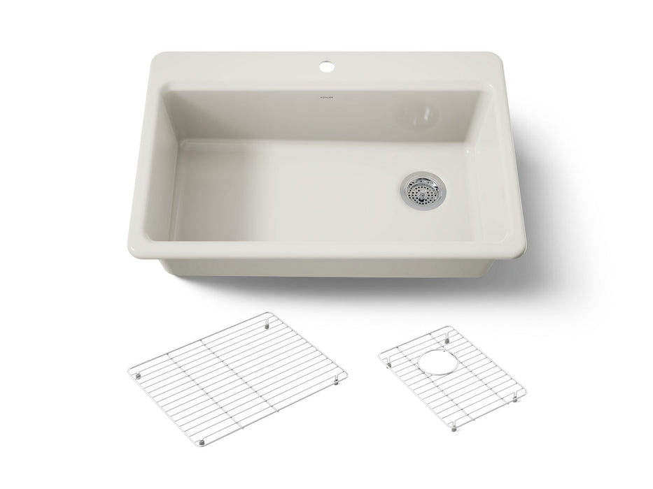 KOHLER K-5871-1A1 Riverby 33" top-mount single-bowl kitchen sink