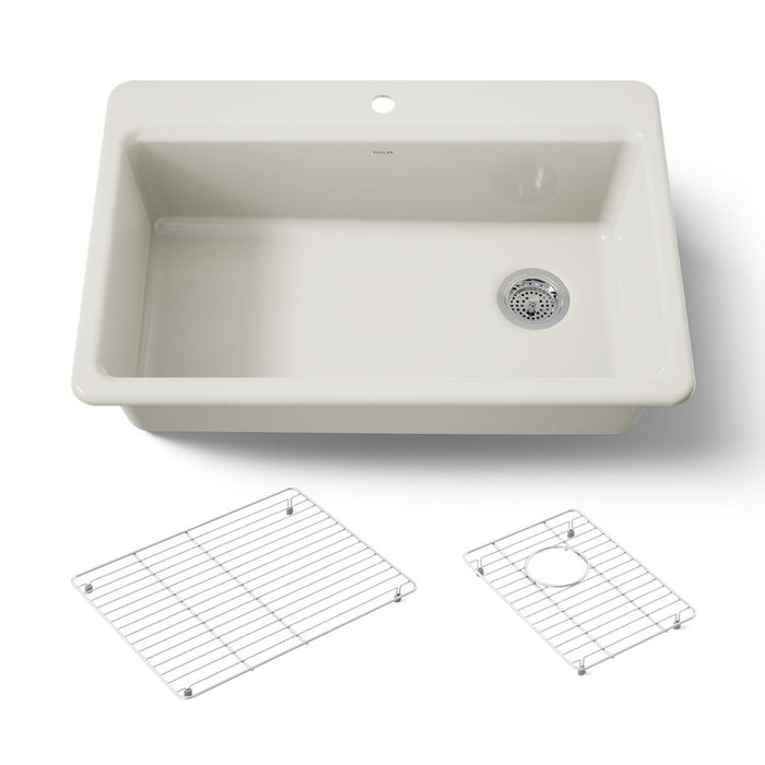 KOHLER K-5871-1A1 Riverby 33" top-mount single-bowl kitchen sink