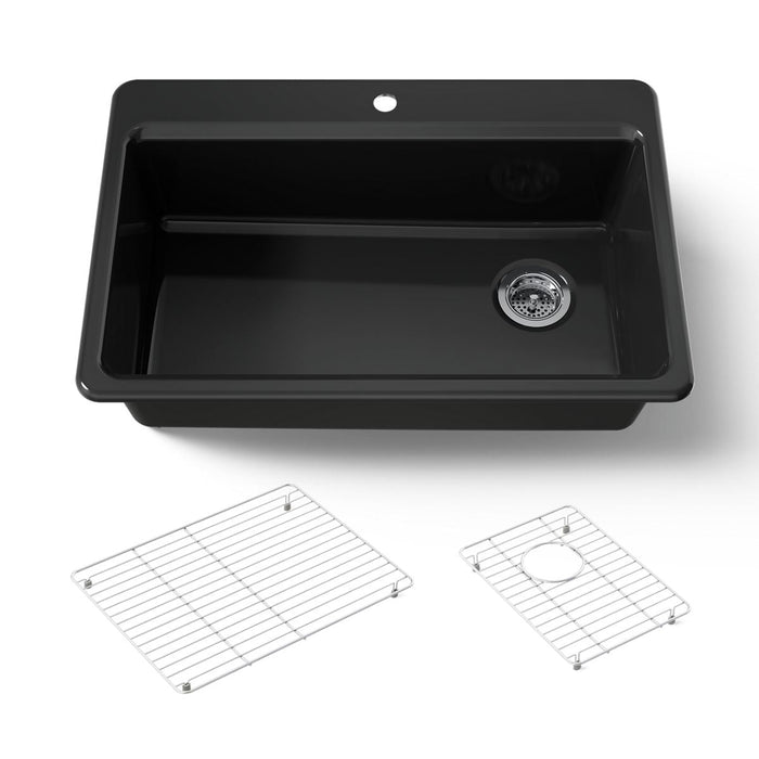 KOHLER K-5871-1A1 Riverby 33" top-mount single-bowl kitchen sink