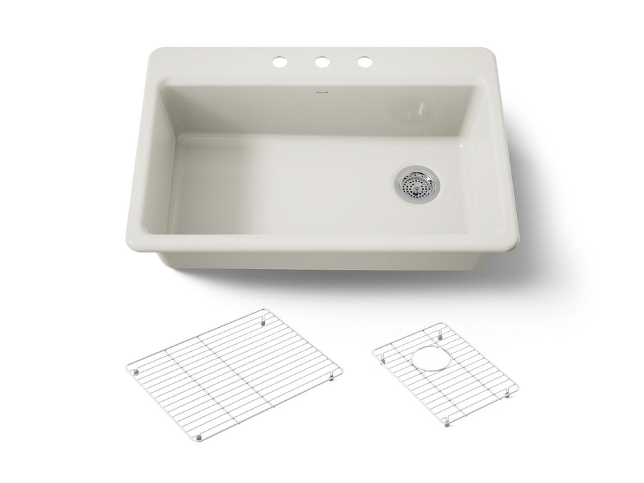 KOHLER K-5871-3A1 Riverby 33" top-mount single-bowl kitchen sink