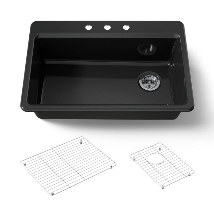 KOHLER K-5871-3A1 Riverby 33" top-mount single-bowl kitchen sink