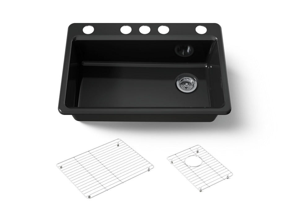 KOHLER K-5871-5UA1 Riverby 33" undermount single-bowl kitchen sink