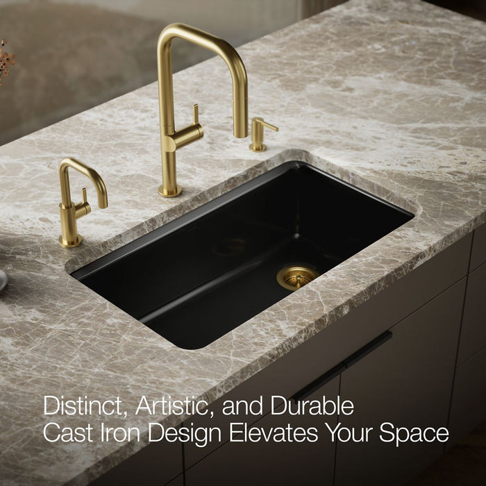 KOHLER K-5871-5UA1 Riverby 33" undermount single-bowl kitchen sink
