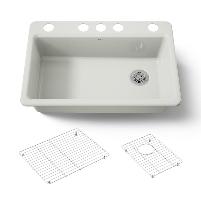 KOHLER K-5871-5UA1 Riverby 33" undermount single-bowl kitchen sink