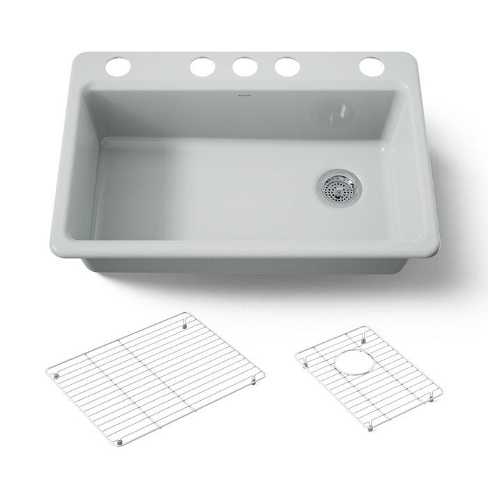 KOHLER K-5871-5UA1 Riverby 33" undermount single-bowl kitchen sink
