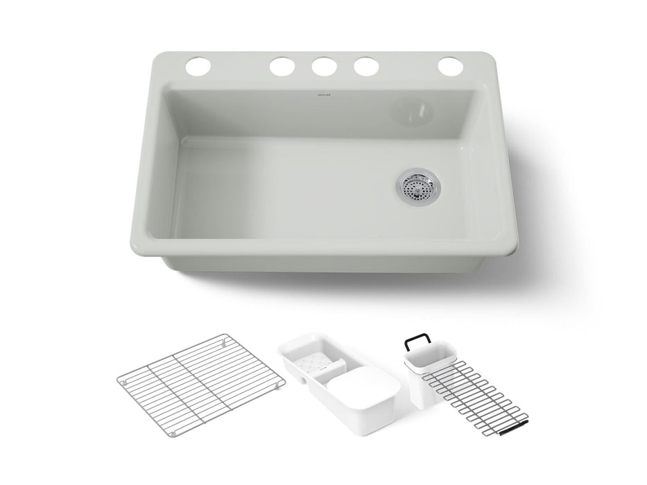 KOHLER K-5871-5UA1 Riverby 33" undermount single-bowl kitchen sink