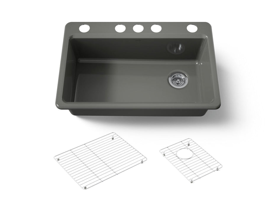 KOHLER K-5871-5UA1 Riverby 33" undermount single-bowl kitchen sink