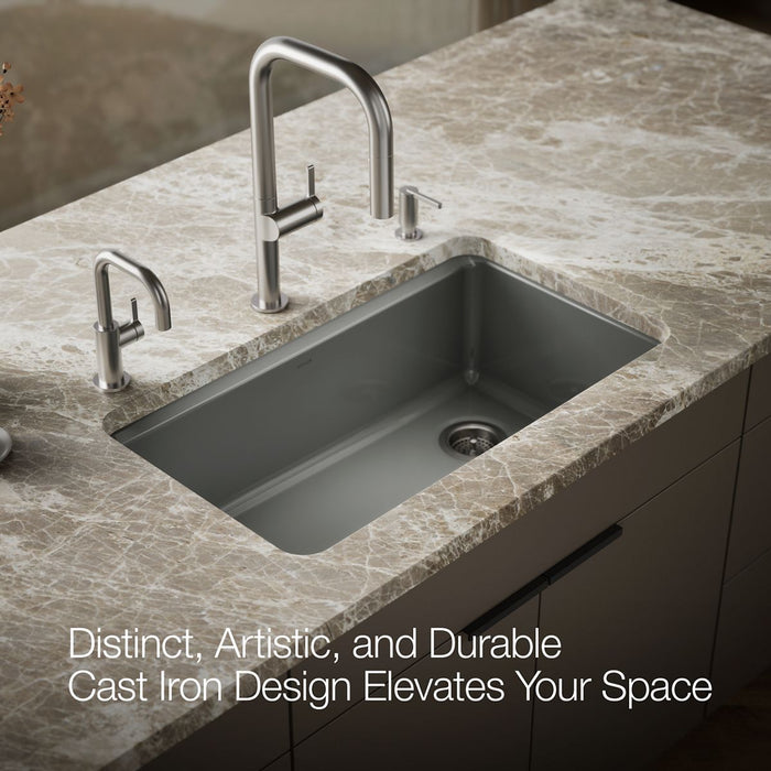 KOHLER K-5871-5UA1 Riverby 33" undermount single-bowl kitchen sink