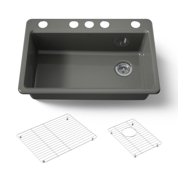 KOHLER K-5871-5UA1 Riverby 33" undermount single-bowl kitchen sink