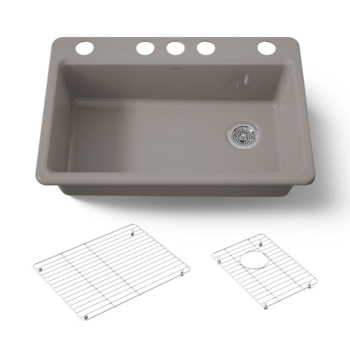KOHLER K-5871-5UA1 Riverby 33" undermount single-bowl kitchen sink