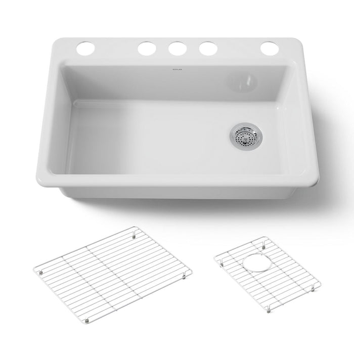 KOHLER K-5871-5UA1 Riverby 33" undermount single-bowl kitchen sink