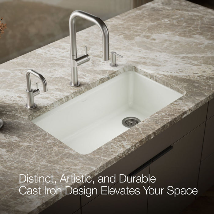 KOHLER K-5871-5UPC Riverby 33" undermount single-bowl workstation kitchen sink