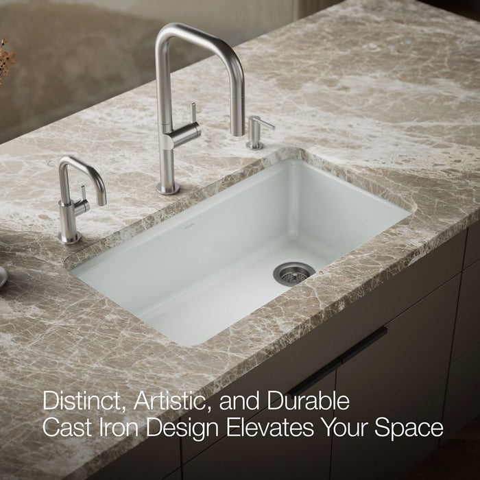 KOHLER K-5871-5UPC Riverby 33" undermount single-bowl workstation kitchen sink