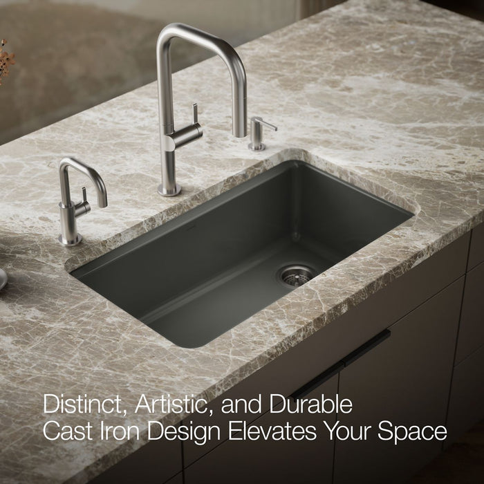 KOHLER K-5871-5UPC Riverby 33" undermount single-bowl workstation kitchen sink